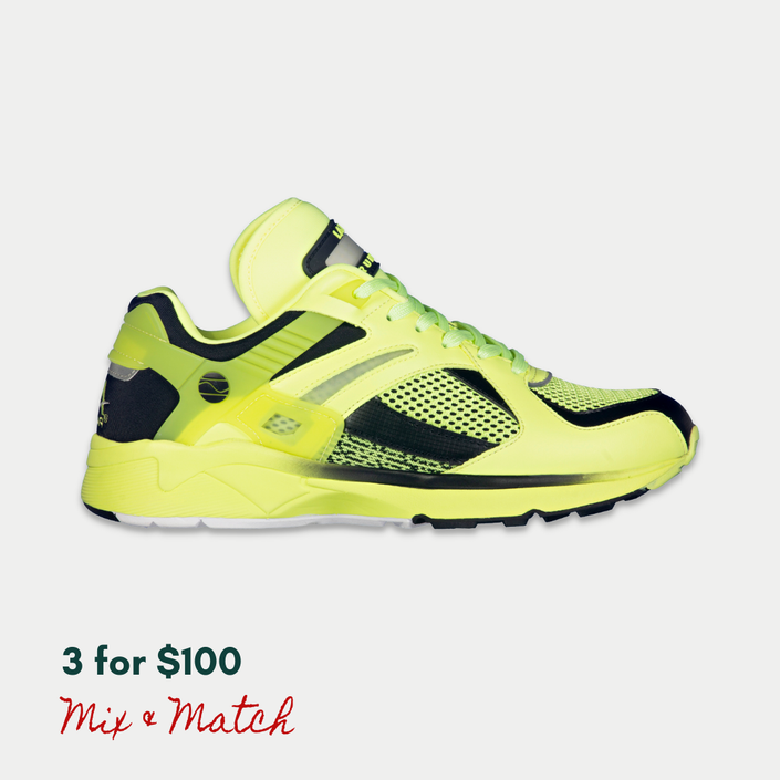 LA Gear Men's Catapult Light-Up x Glow Lowtop | Neon Yellow x Black