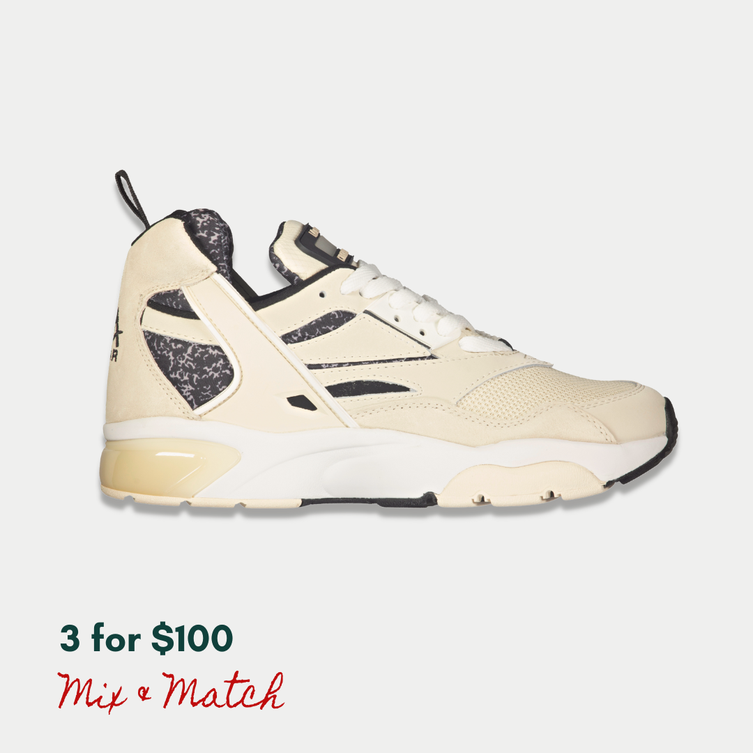 LA Gear Men's Turbo Light-Up Mid | Off-White x Black