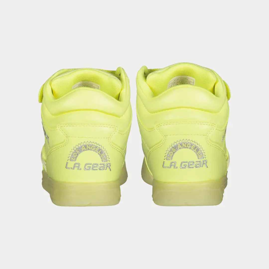 LA Gear Women’s Flame Hightop | Neon Yellow Glow
