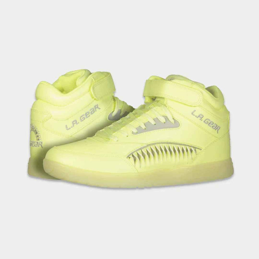 LA Gear Women’s Flame Hightop | Neon Yellow Glow