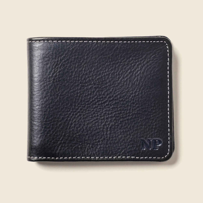 Large Billfold Wallet with RFID protection - Black