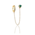 Lilou Emerald Chain Drop Earring