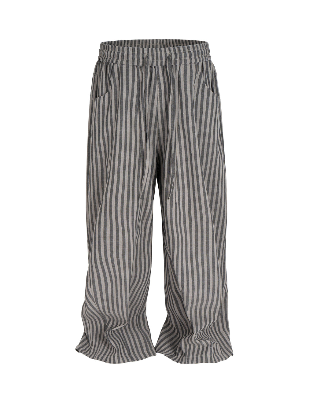 GREY STRIPED LOUNGE PANTS (UNISEX)