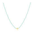 Elsa Side Cross Necklace Turquoise