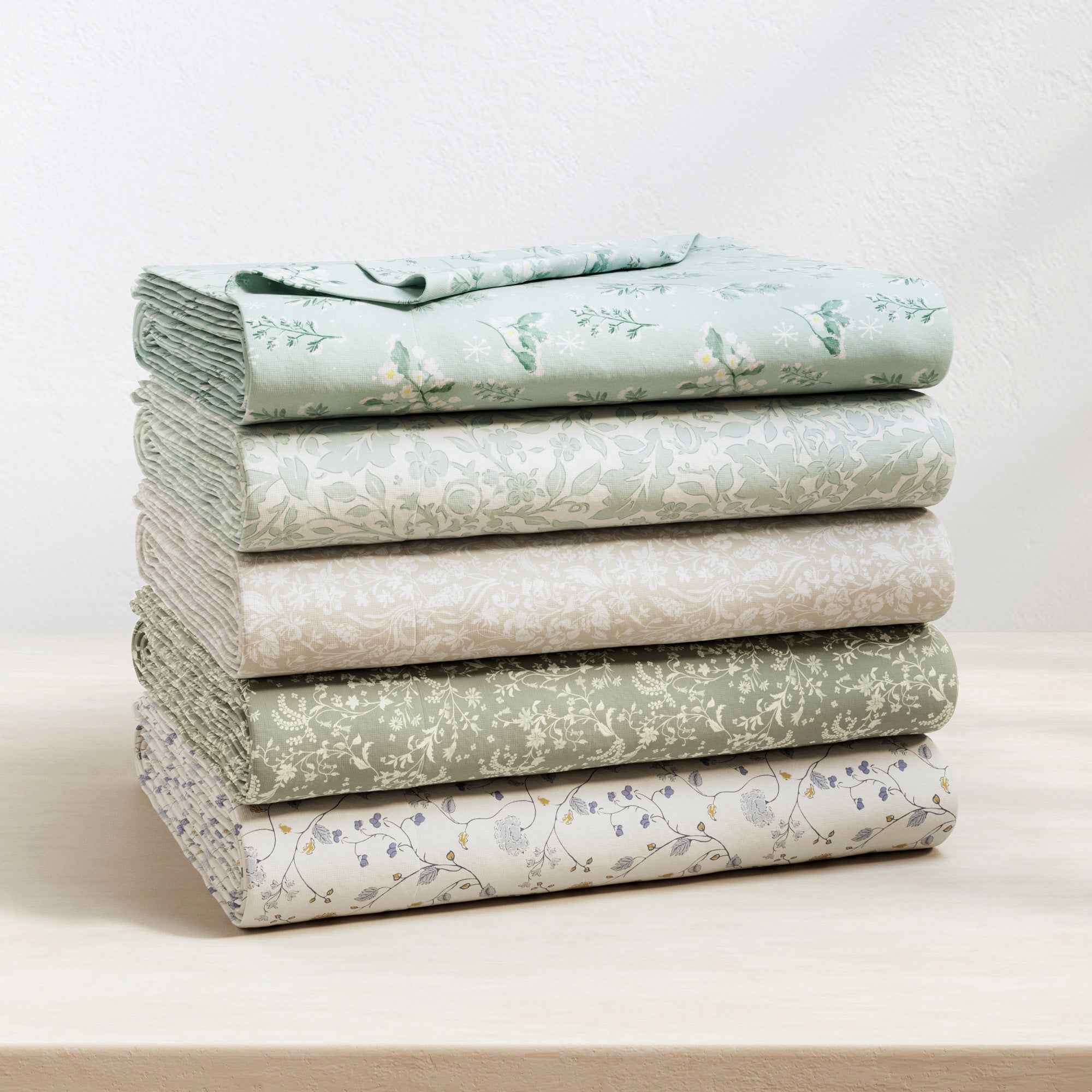 Turkish Cotton Flannel Sheet Set - Winter Floral Collection