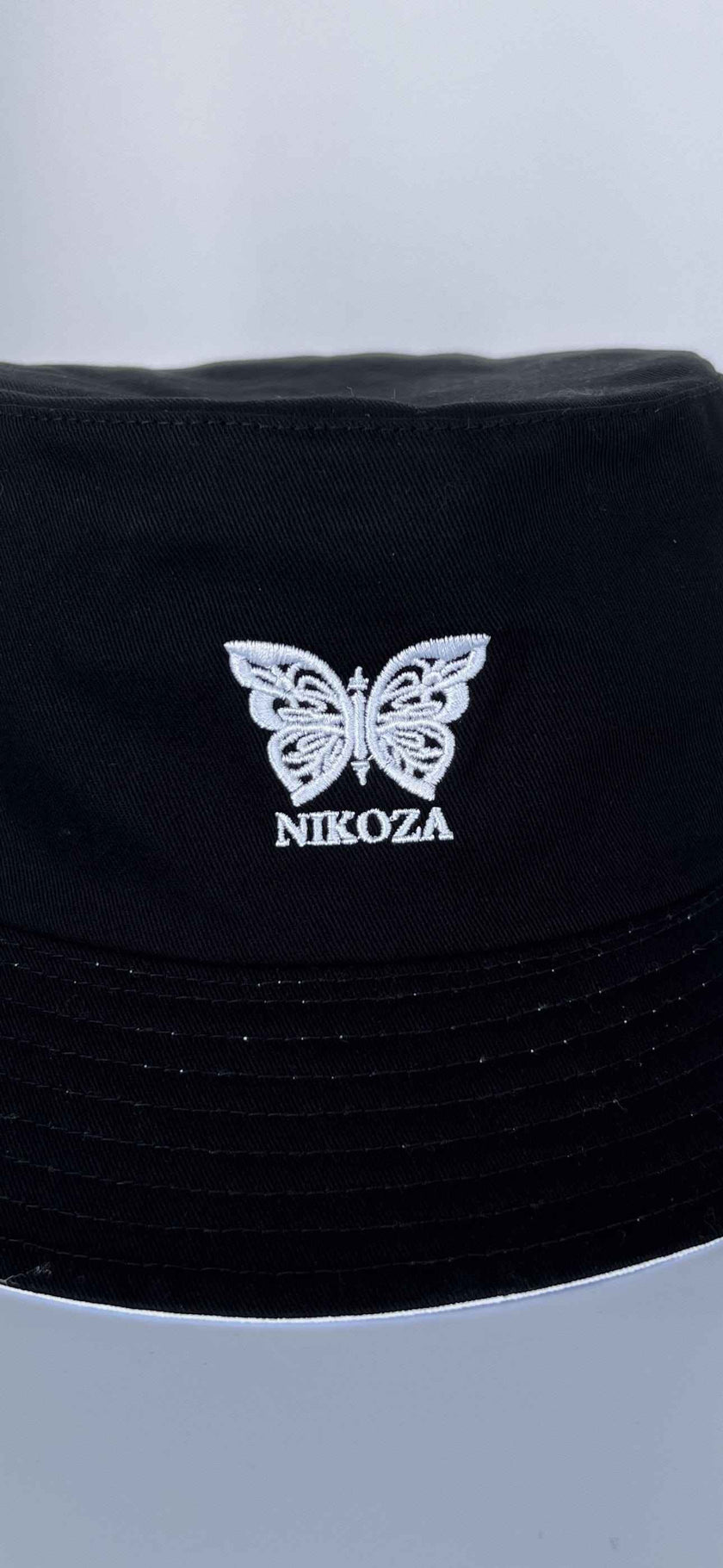 Black/White Nikoza Bucket Hat