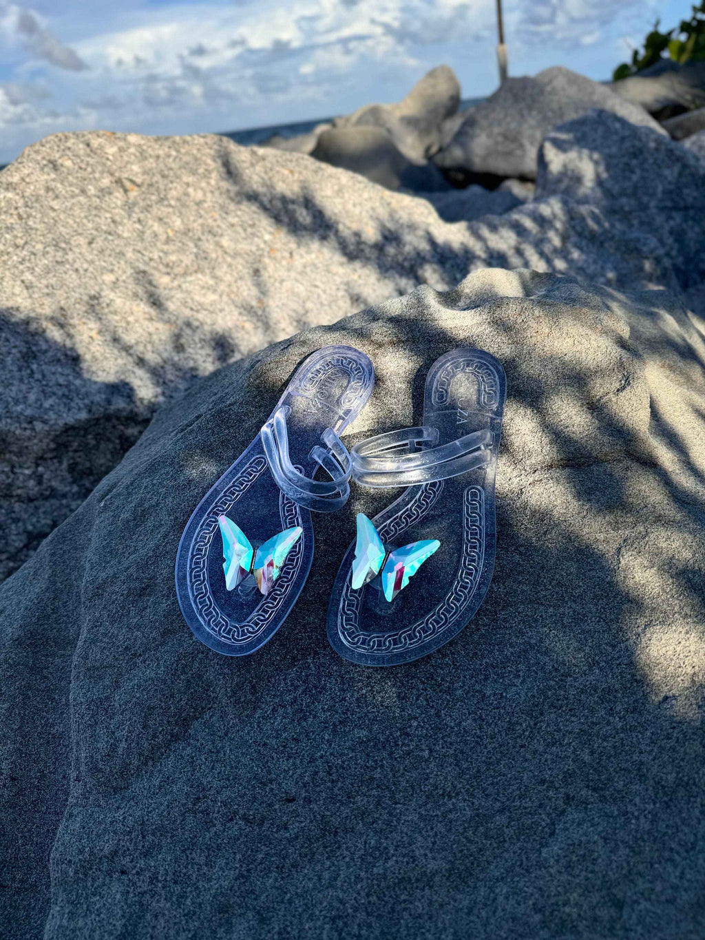 NINA Clear gel beach sandals