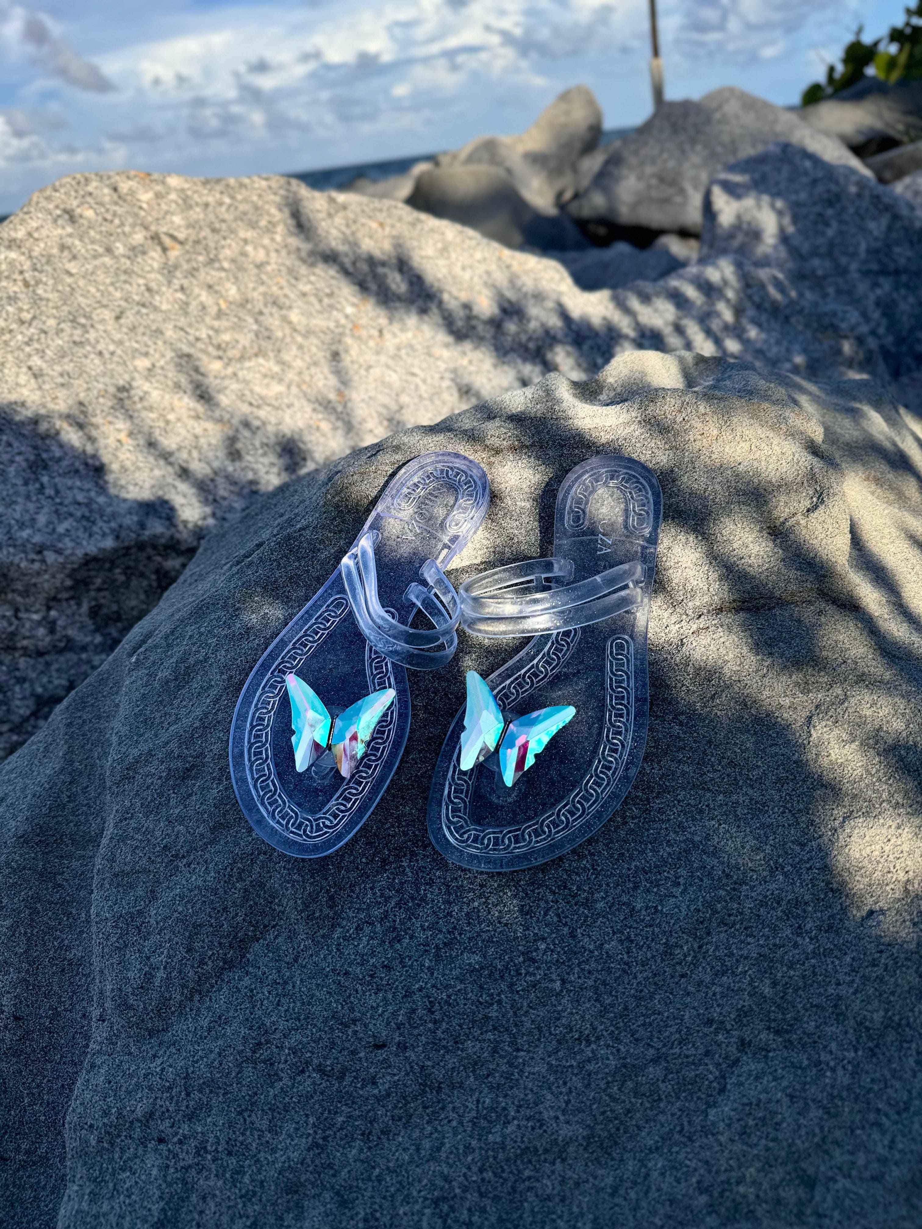 NINA Clear gel beach sandals