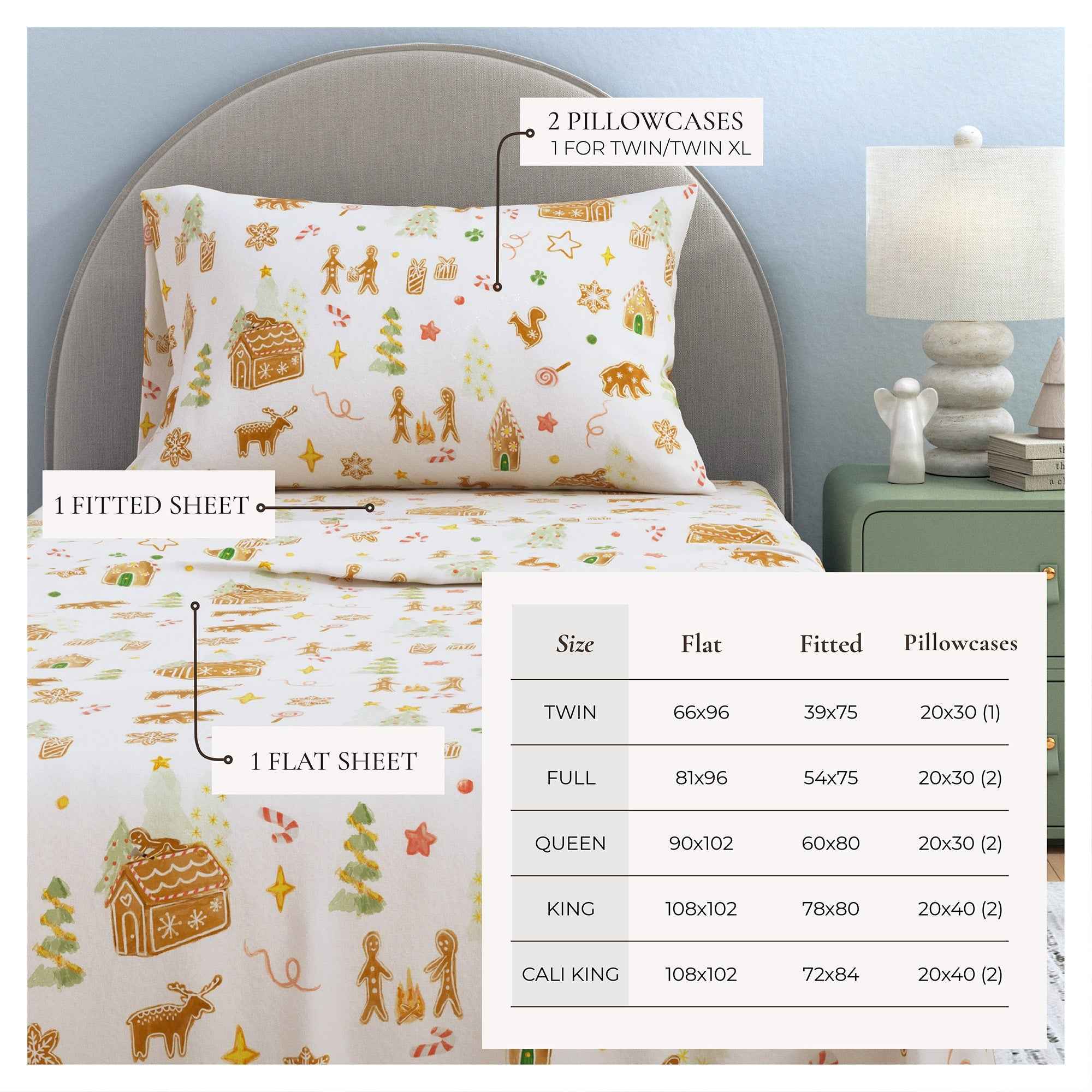 Turkish Cotton Flannel Sheet Set - Kids' Christmas Collection