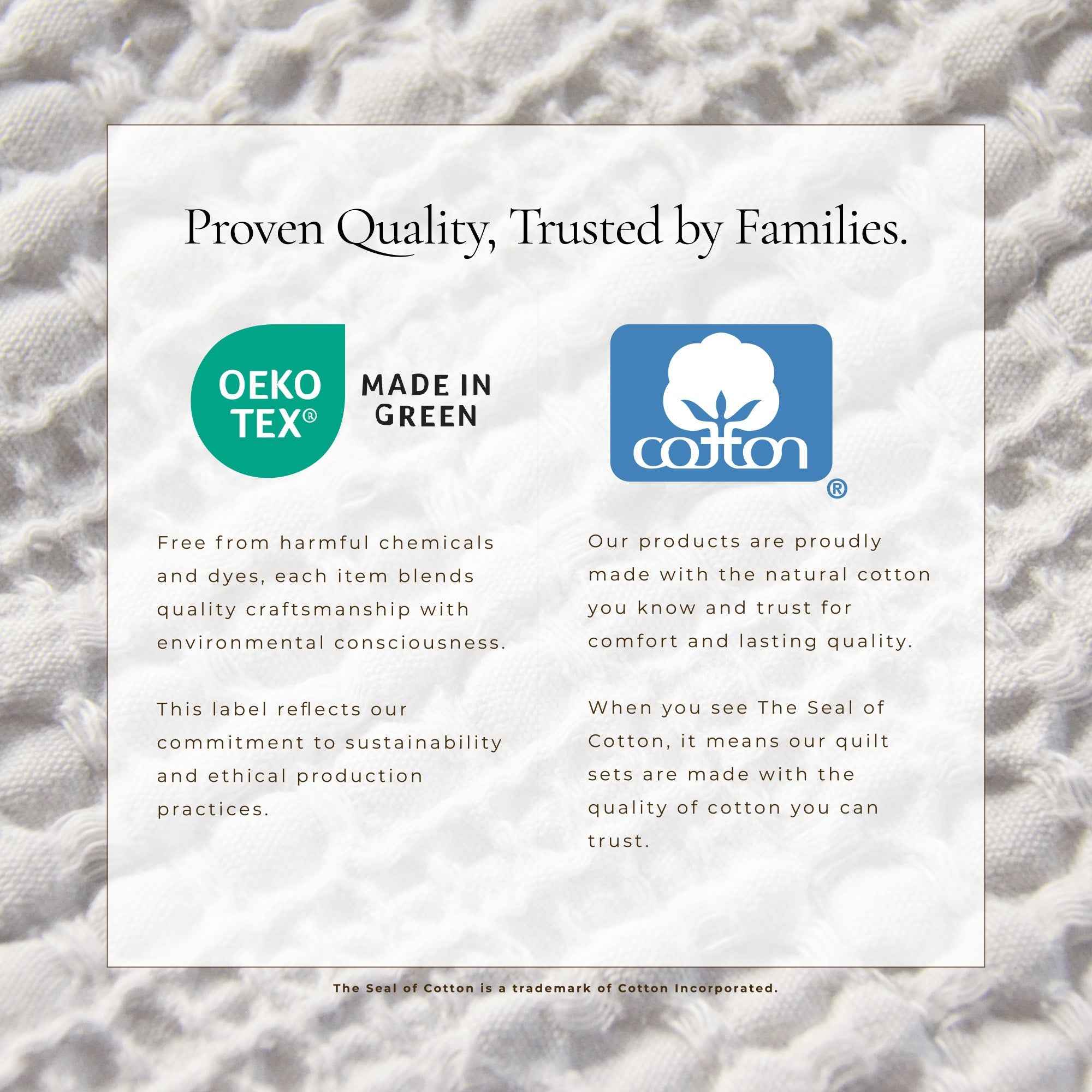 100% Cotton Honeycomb Waffle Garment Washed Quilt Set - Genevieve Collection