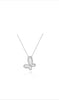 Silver Mother of Perl & Cubic Zirconia Butterfly Necklace Jewelry