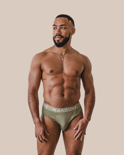 Men's Olive Green Brief Underwear