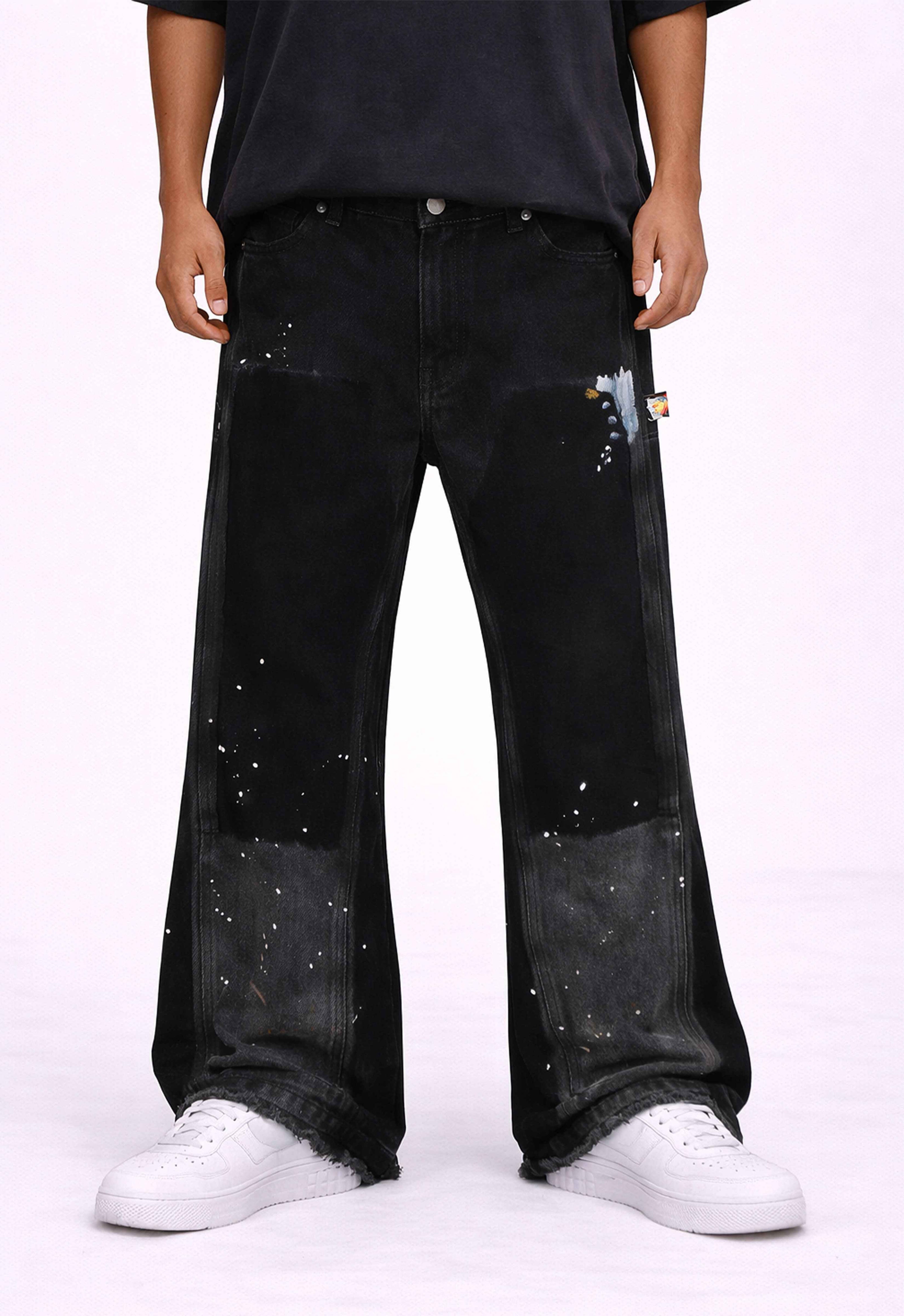 NOIR SPLIT PAINTERS DENIM