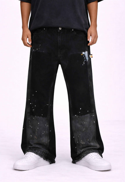 NOIR SPLIT PAINTERS DENIM