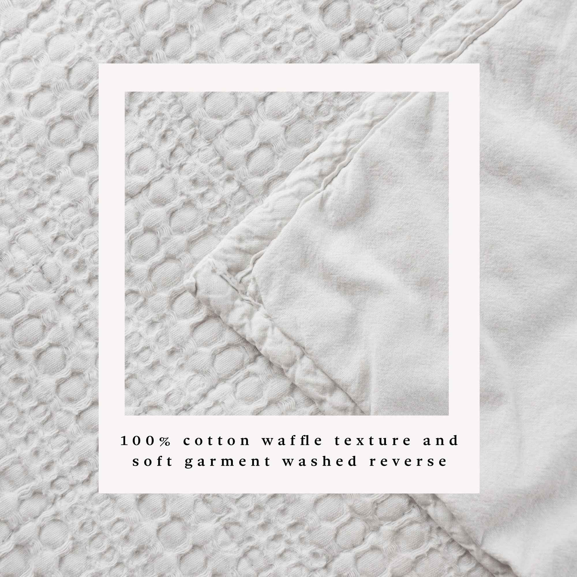 100% Cotton Honeycomb Waffle Garment Washed Quilt Set - Genevieve Collection