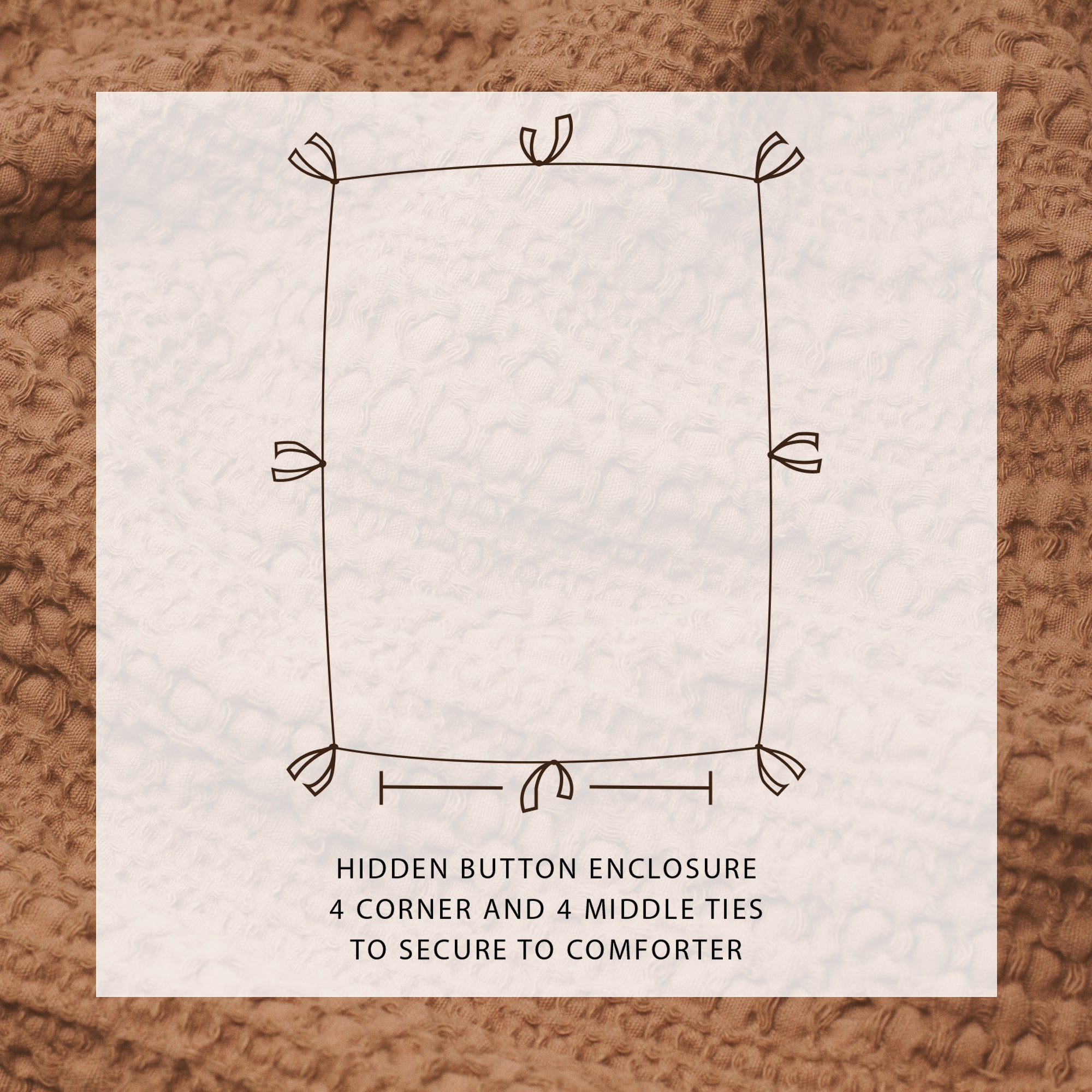 100% Cotton Honeycomb Waffle Duvet Set - Mattea Collection