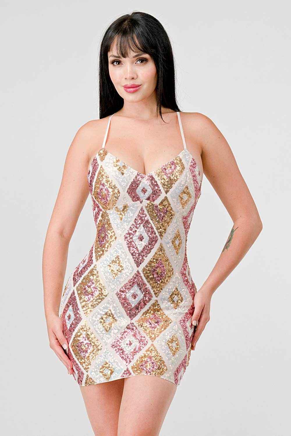 DIAMOND PATTERN DRAWSTRING