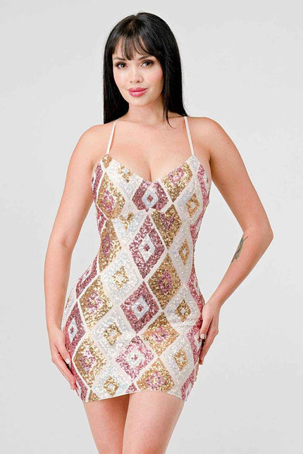 DIAMOND PATTERN DRAWSTRING