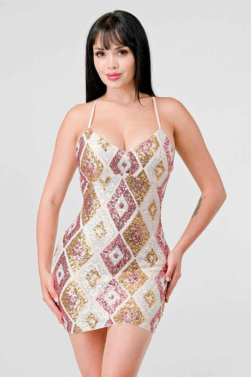 DIAMOND PATTERN DRAWSTRING