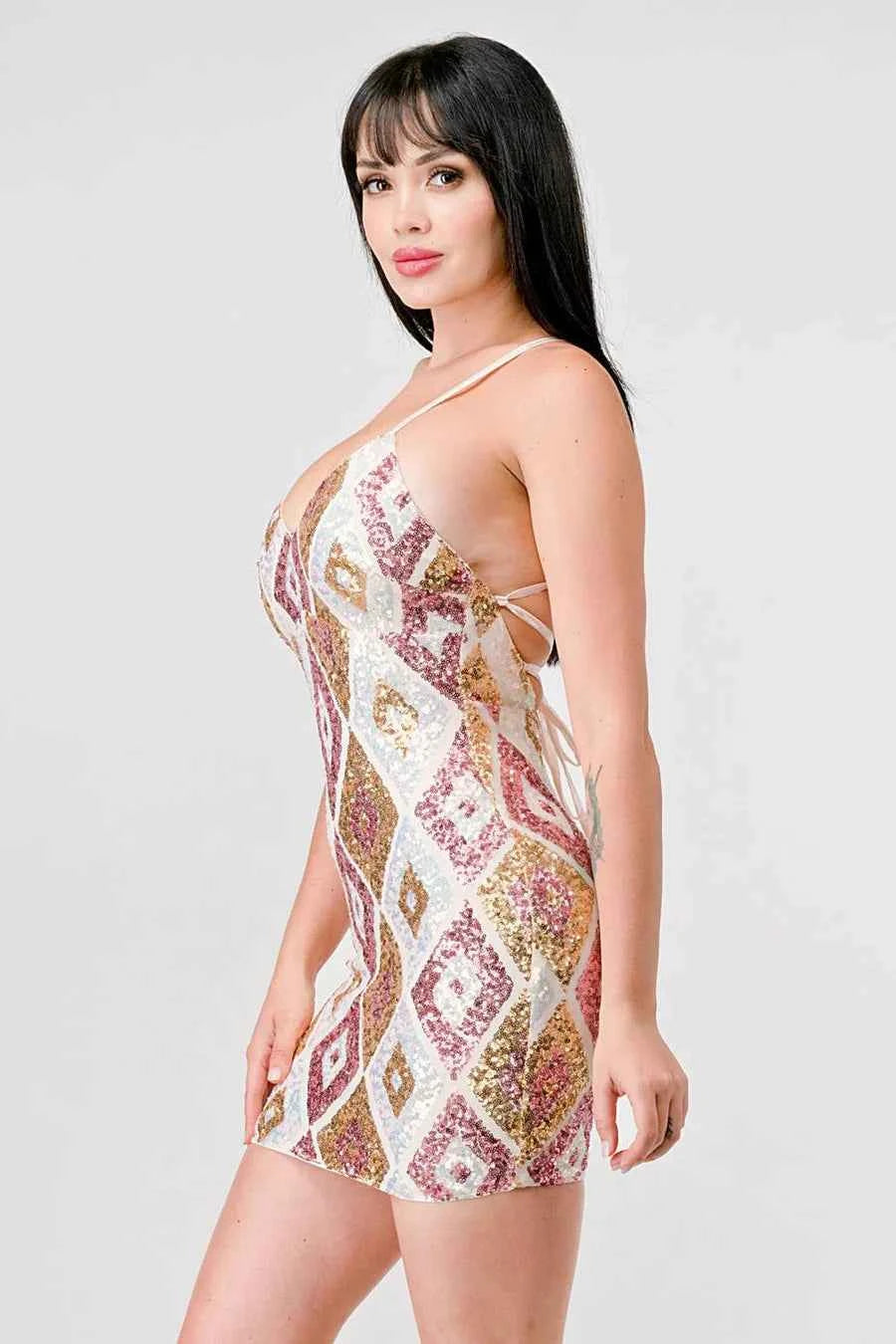 DIAMOND PATTERN DRAWSTRING