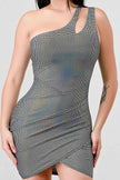 HOLOGRAM METALLIC KNIT ONE SHOULDER