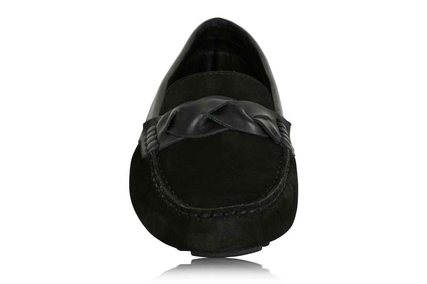 PIPER Leather Driving Loafer Black