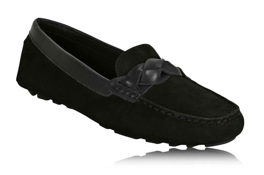 PIPER Leather Driving Loafer Black