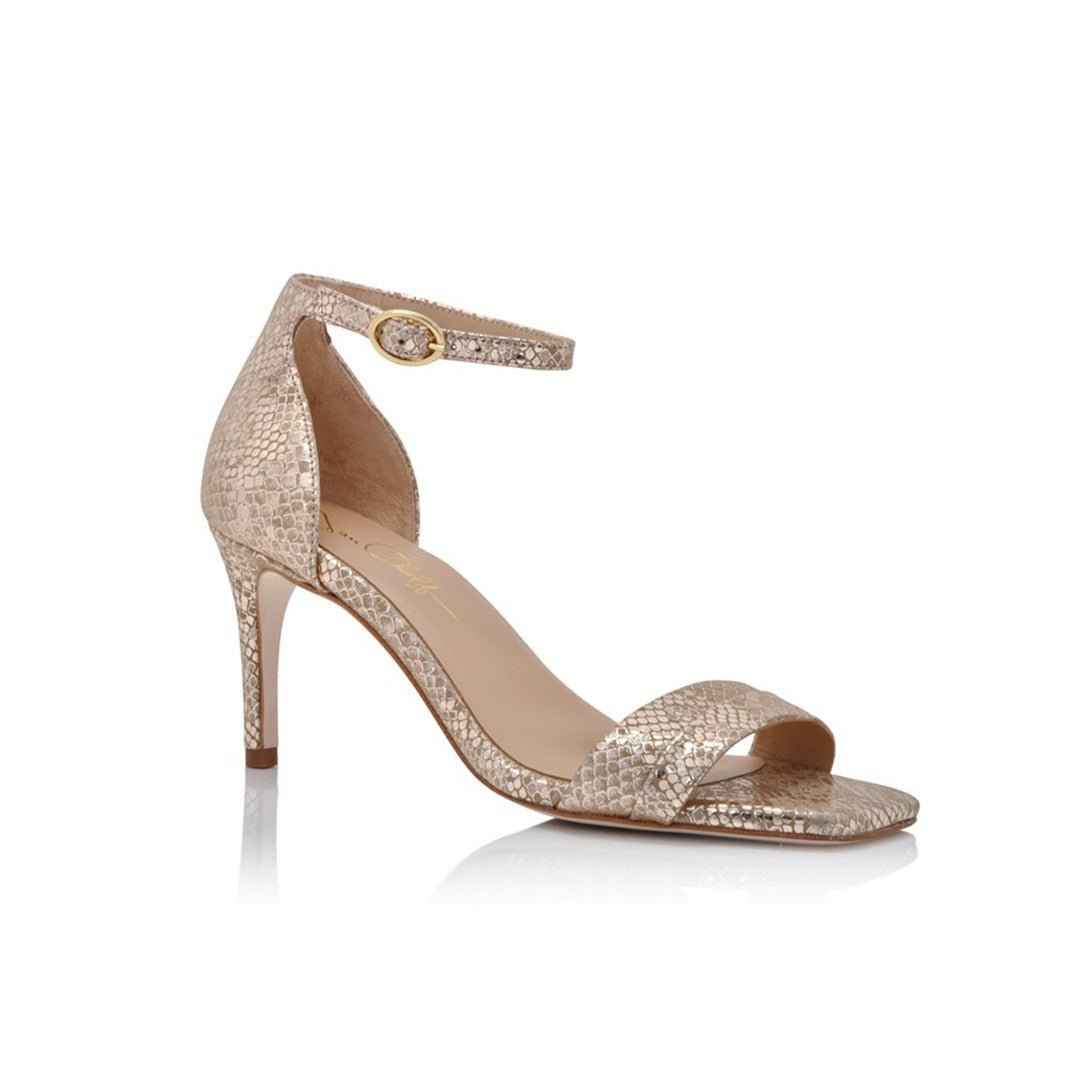 Simone Champagne Metallic Snake