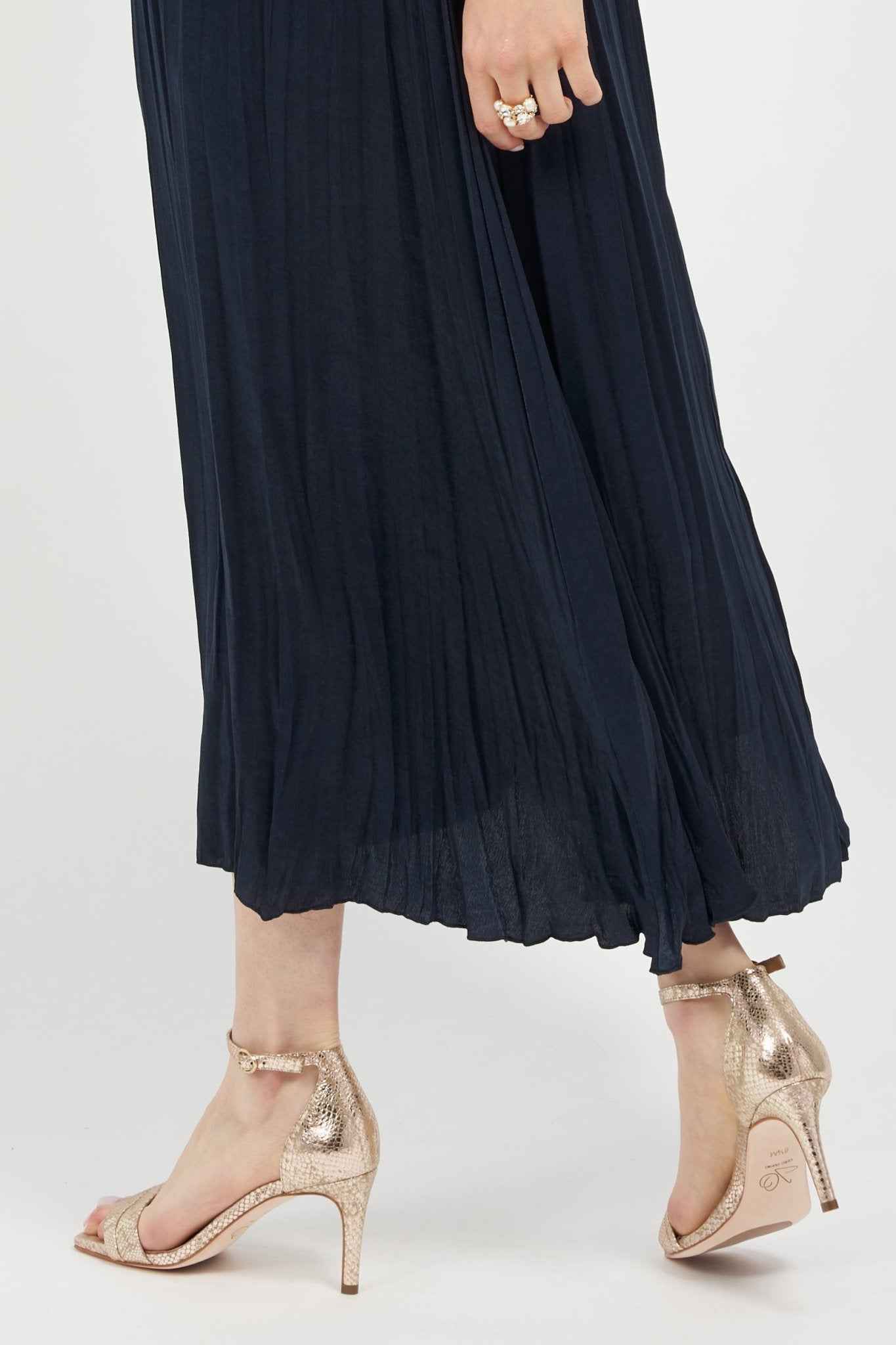 Simone Champagne Metallic Snake