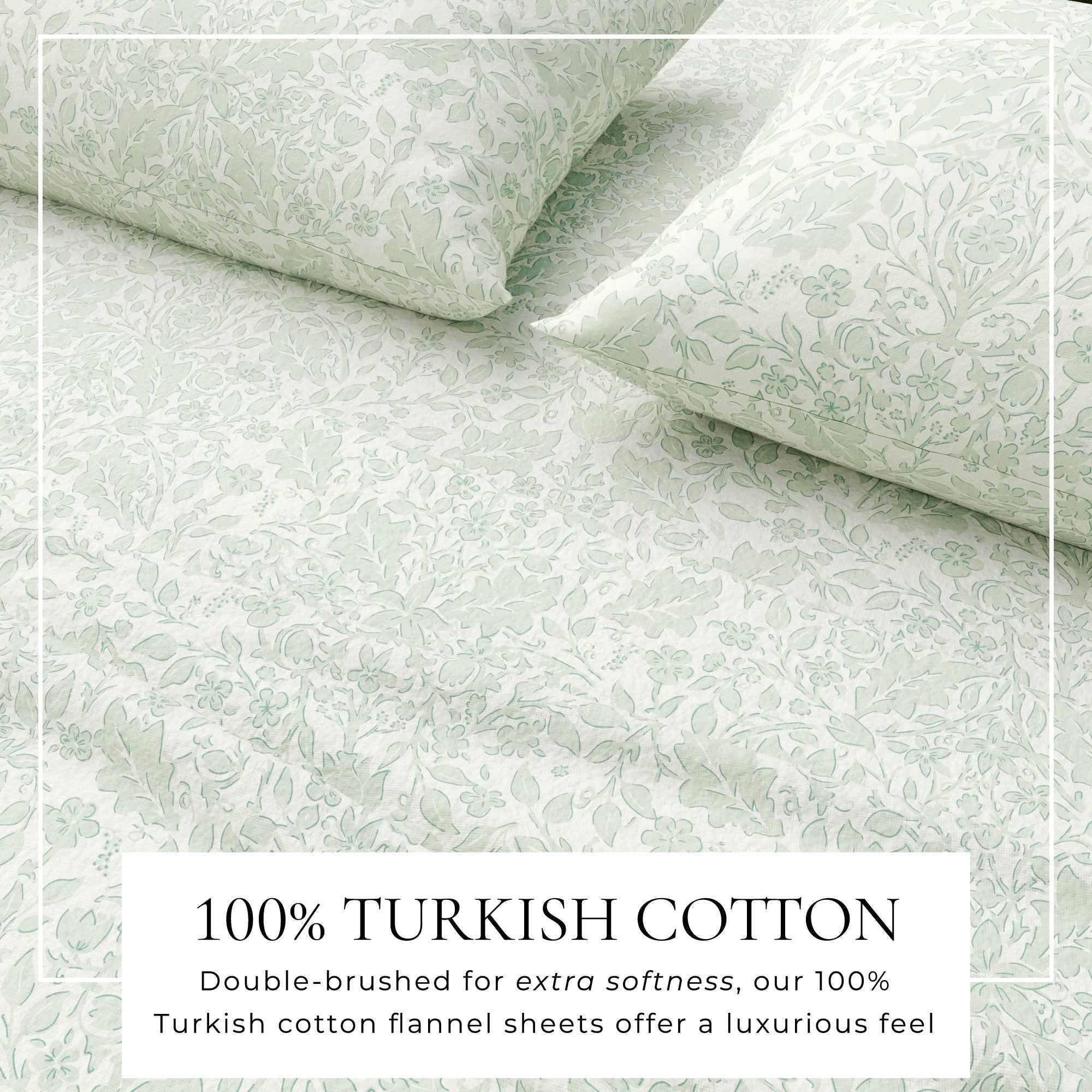 Turkish Cotton Flannel Sheet Set - Winter Floral Collection