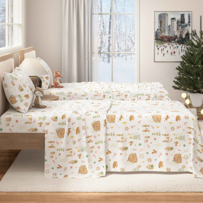 Turkish Cotton Flannel Sheet Set - Kids' Christmas Collection