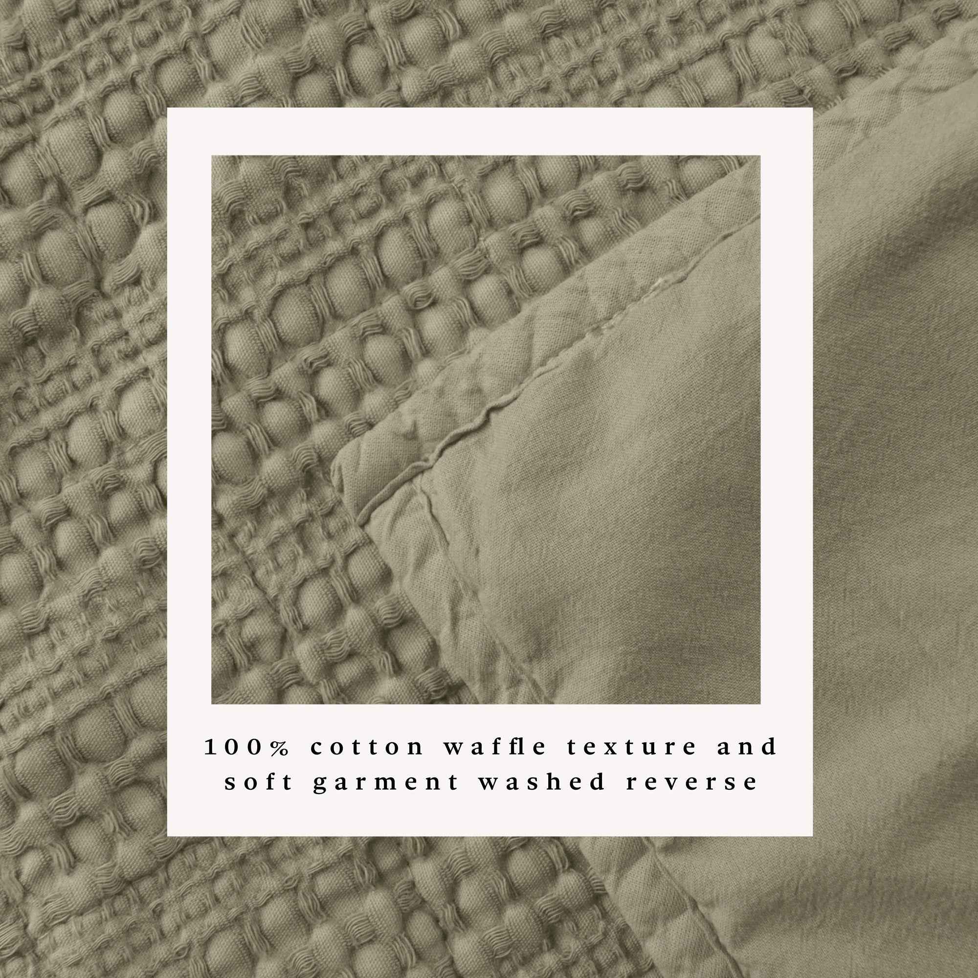 100% Cotton Honeycomb Waffle Garment Washed Quilt Set - Genevieve Collection