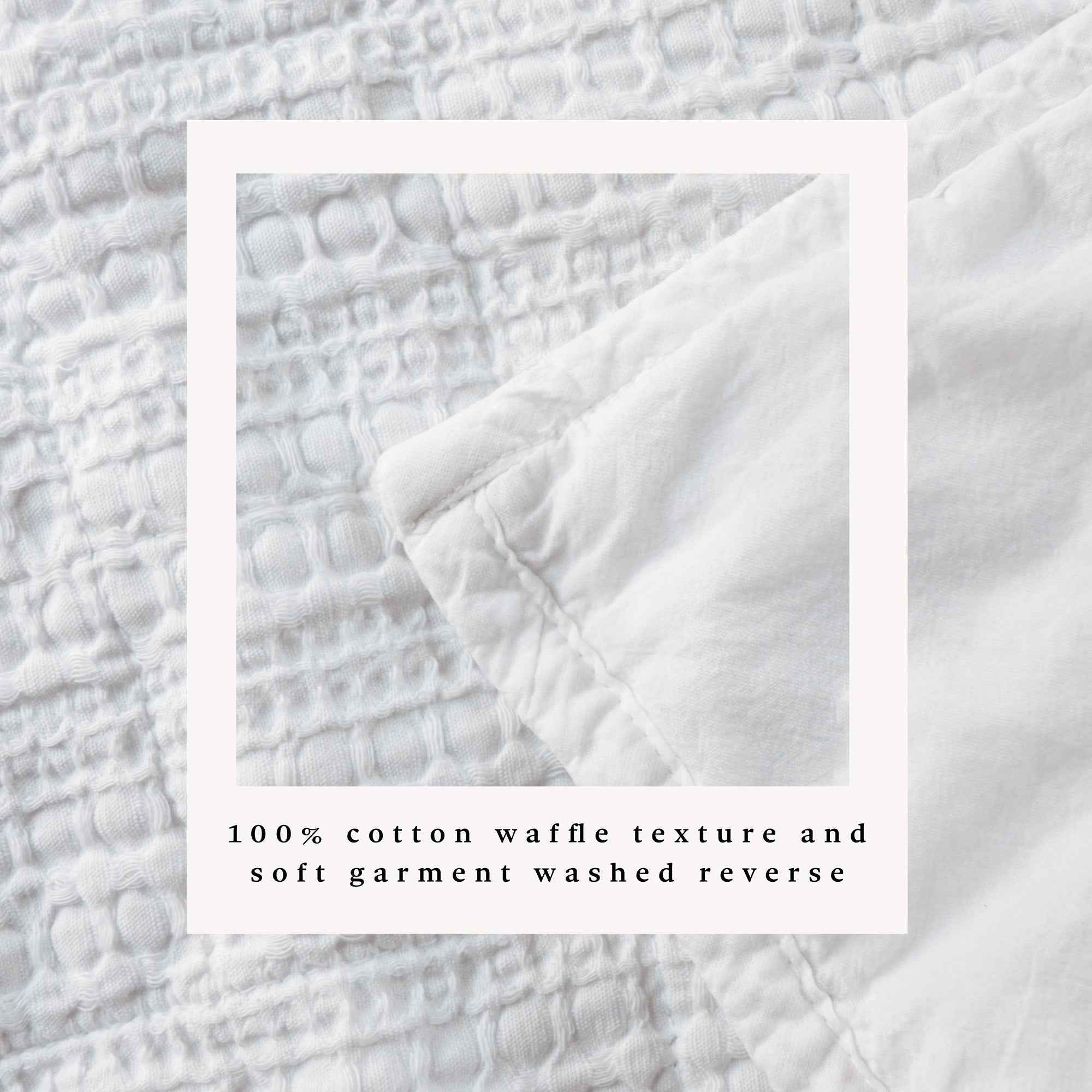 100% Cotton Honeycomb Waffle Garment Washed Quilt Set - Genevieve Collection