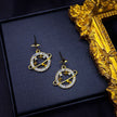 Planet Saturn Drop Earrings