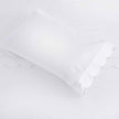 Scallop Frame Embroidered Cotton Percale Pillowcase Pair