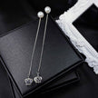 Crown Threader Earrings with Pearl Studs