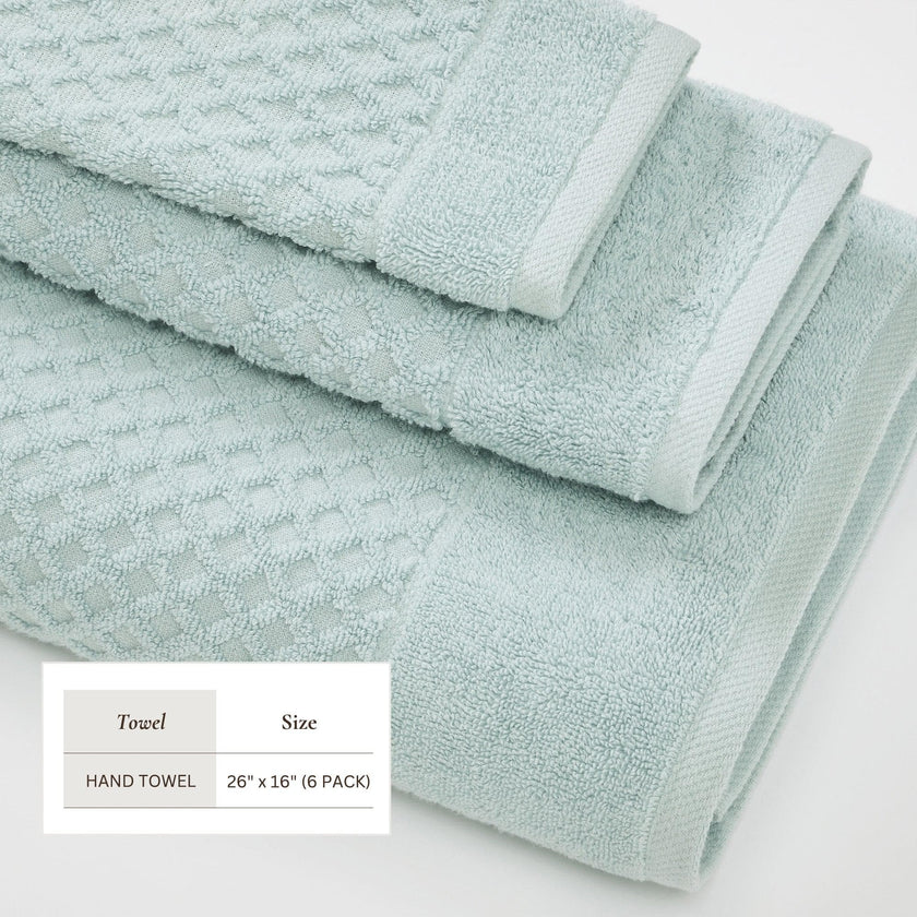 Cotton Diamond Waffle Weave Bath Towel Set - Grayson Collection