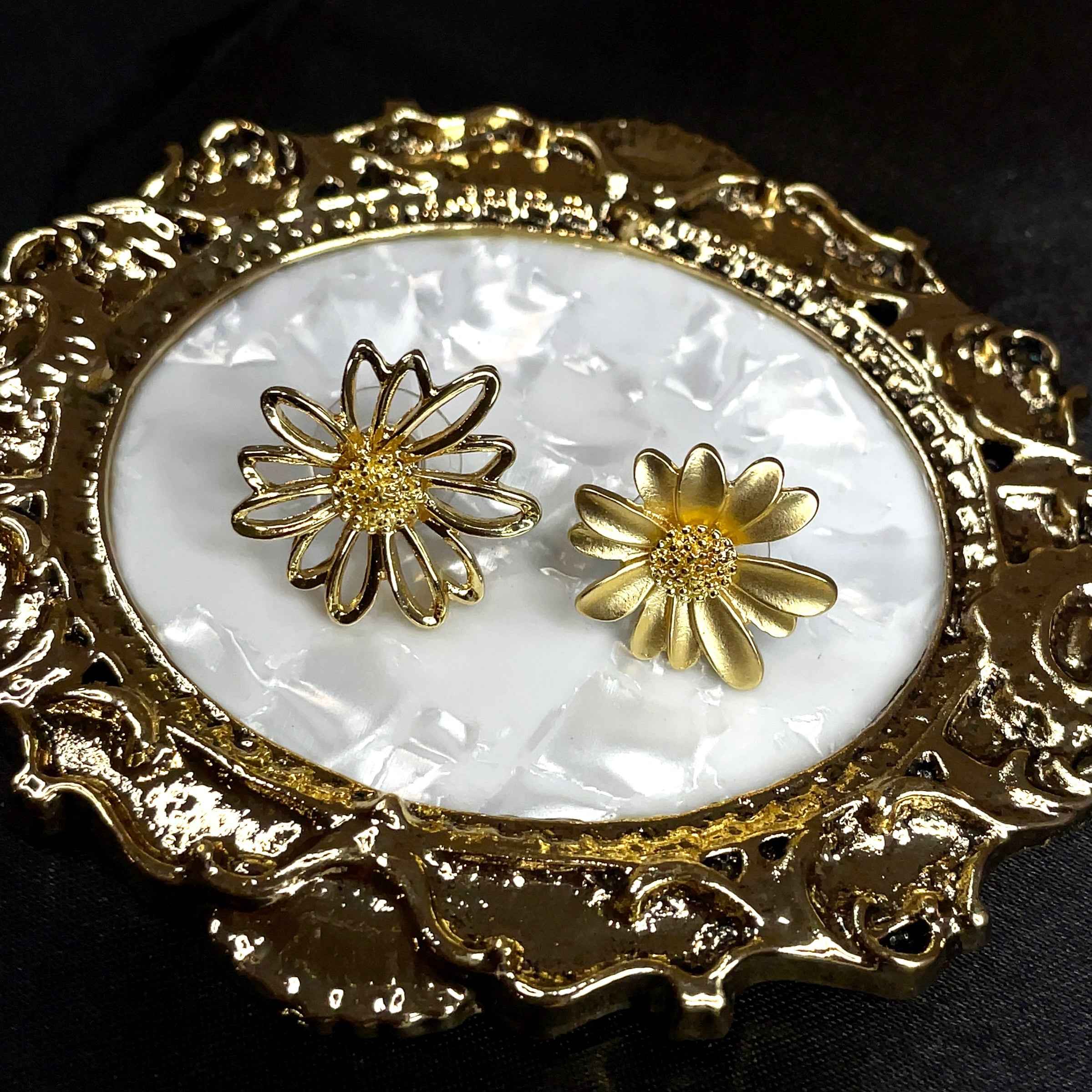 Mismatched Sunflower Studs