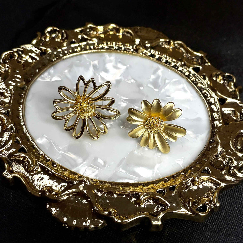 Mismatched Sunflower Studs