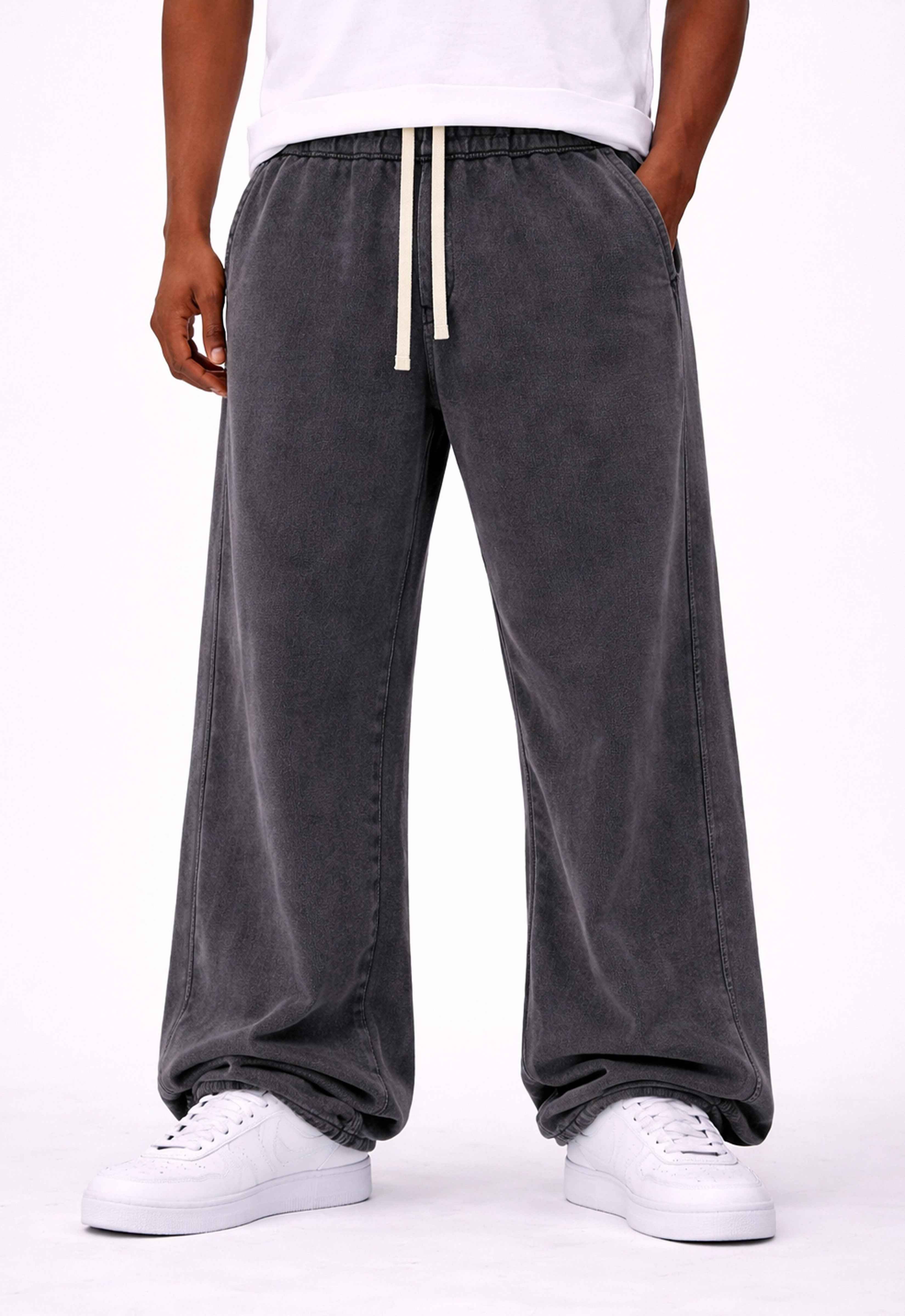 CHARCOAL PANEL SWEATPANTS