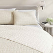 100% Cotton Honeycomb Waffle Garment Washed Quilt Set - Genevieve Collection