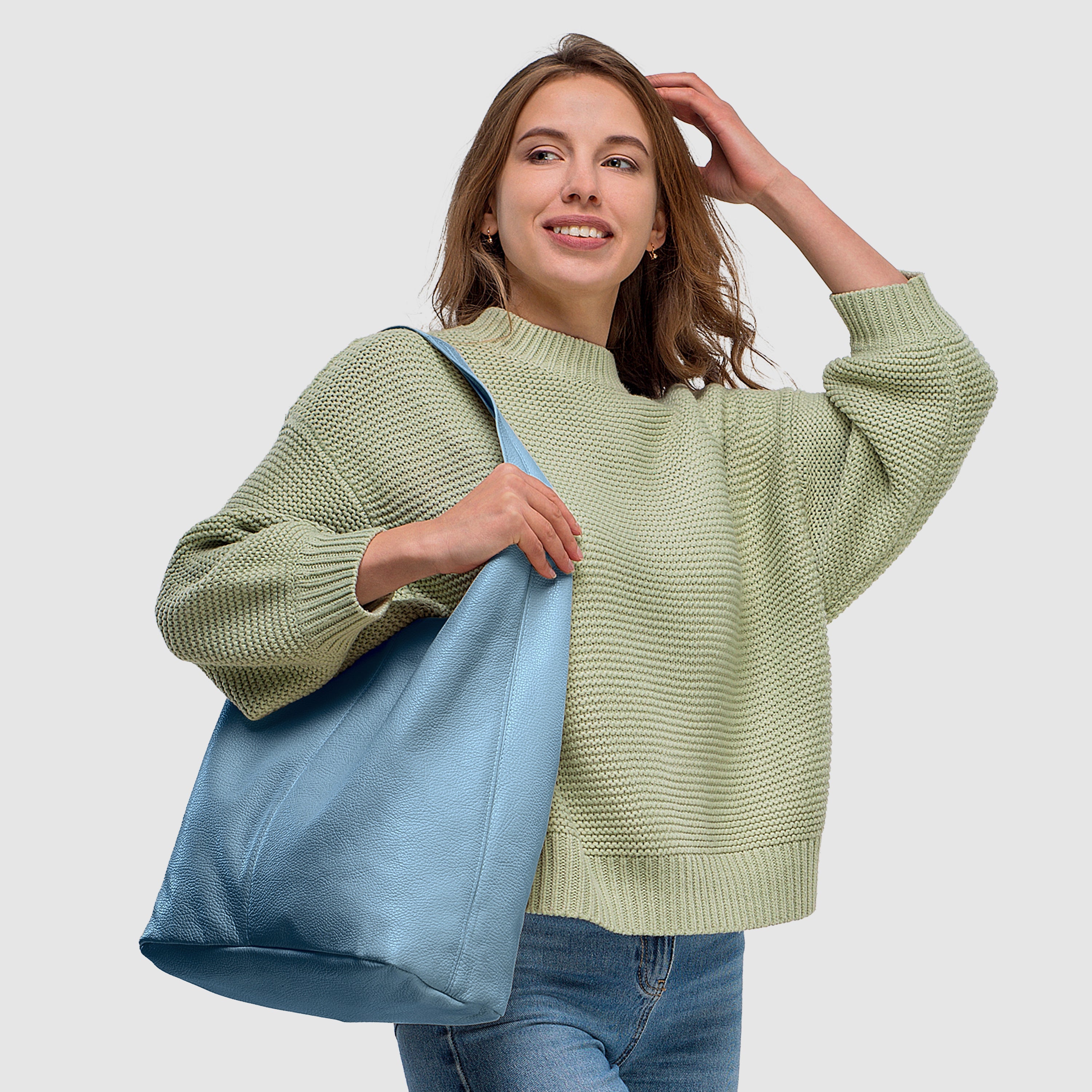 Calf Leather Hobo Bag