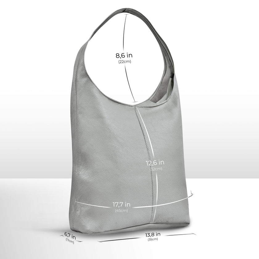 Calf Leather Hobo Bag