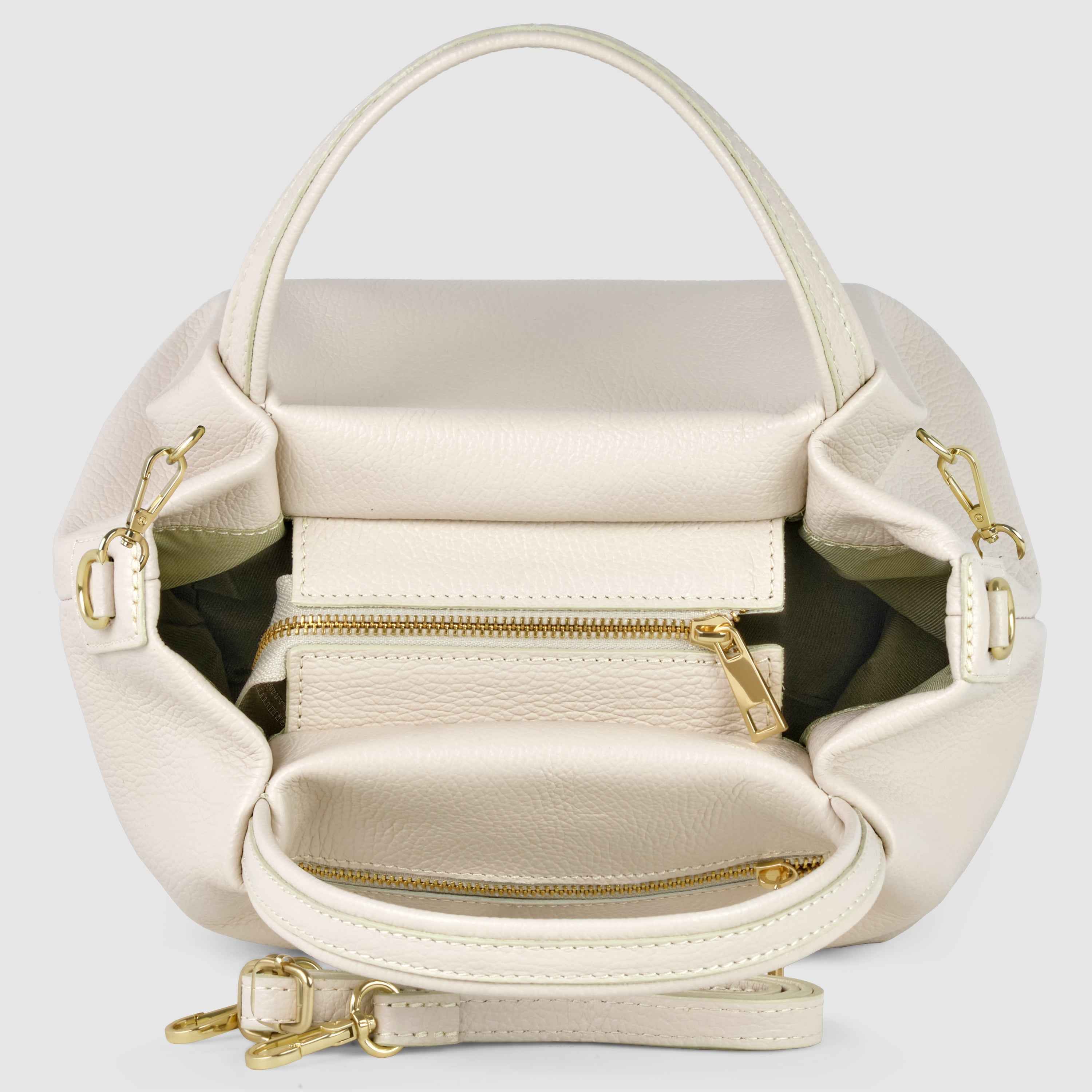 Calf Leather Top-Handle Bag 322055