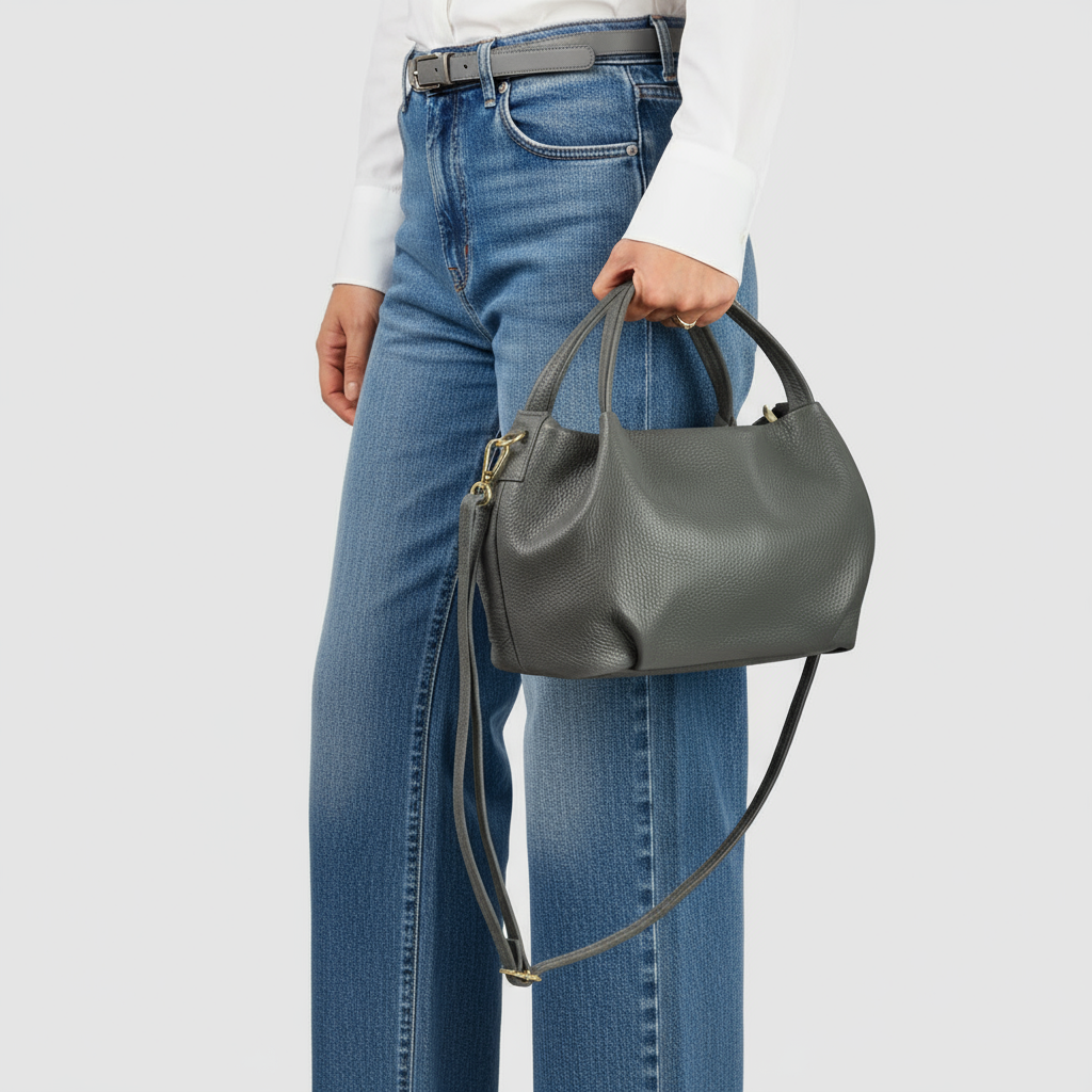 Calf Leather Top-Handle Bag