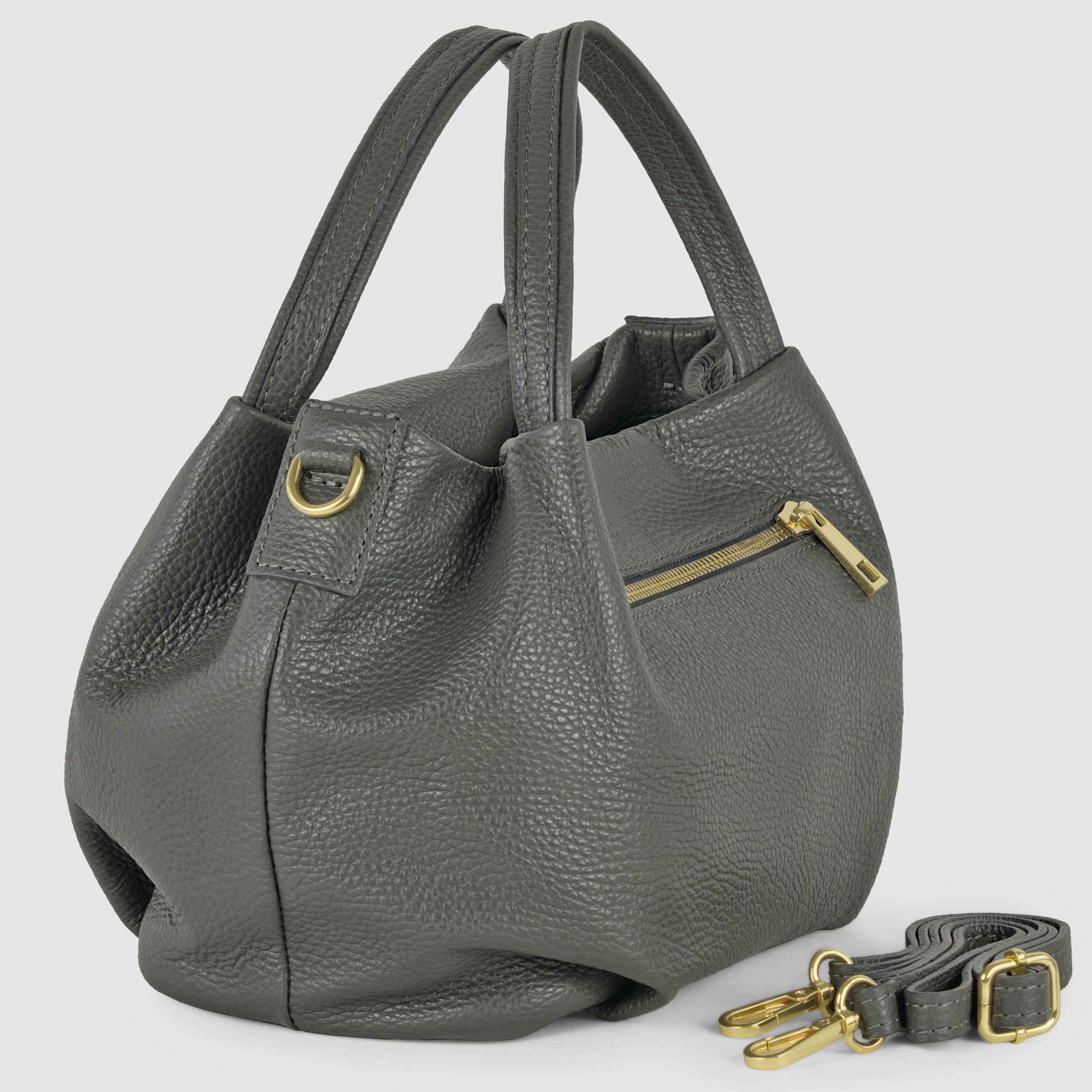 Calf Leather Top-Handle Bag 322055