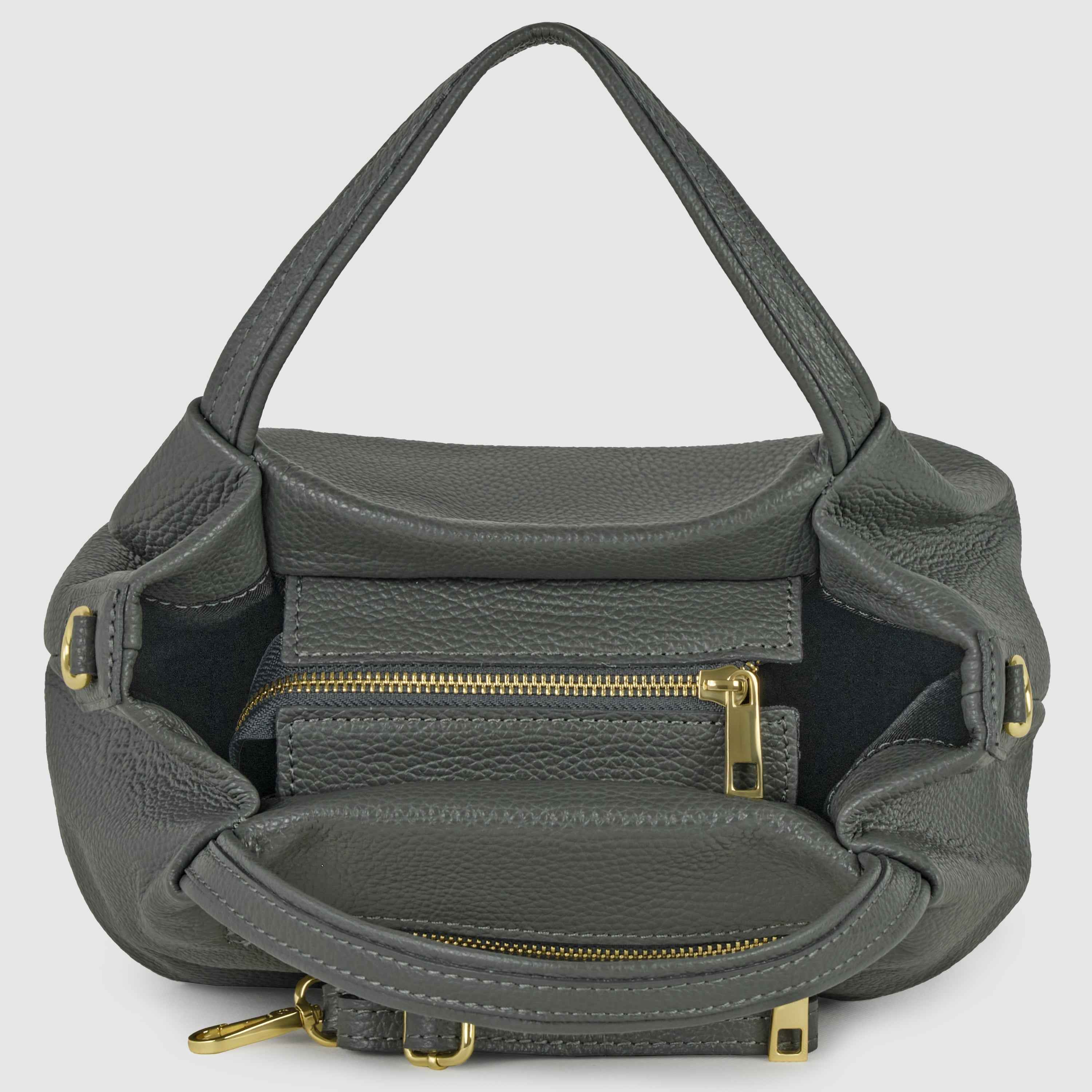 Calf Leather Top-Handle Bag 322055