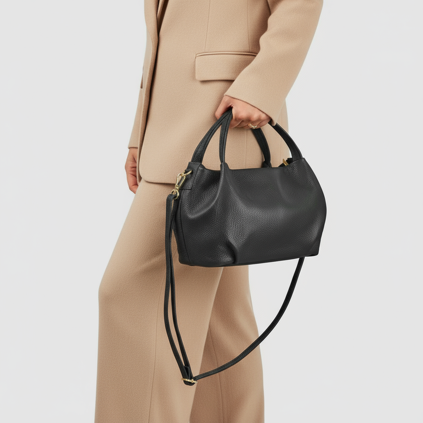 Calf Leather Top-Handle Bag