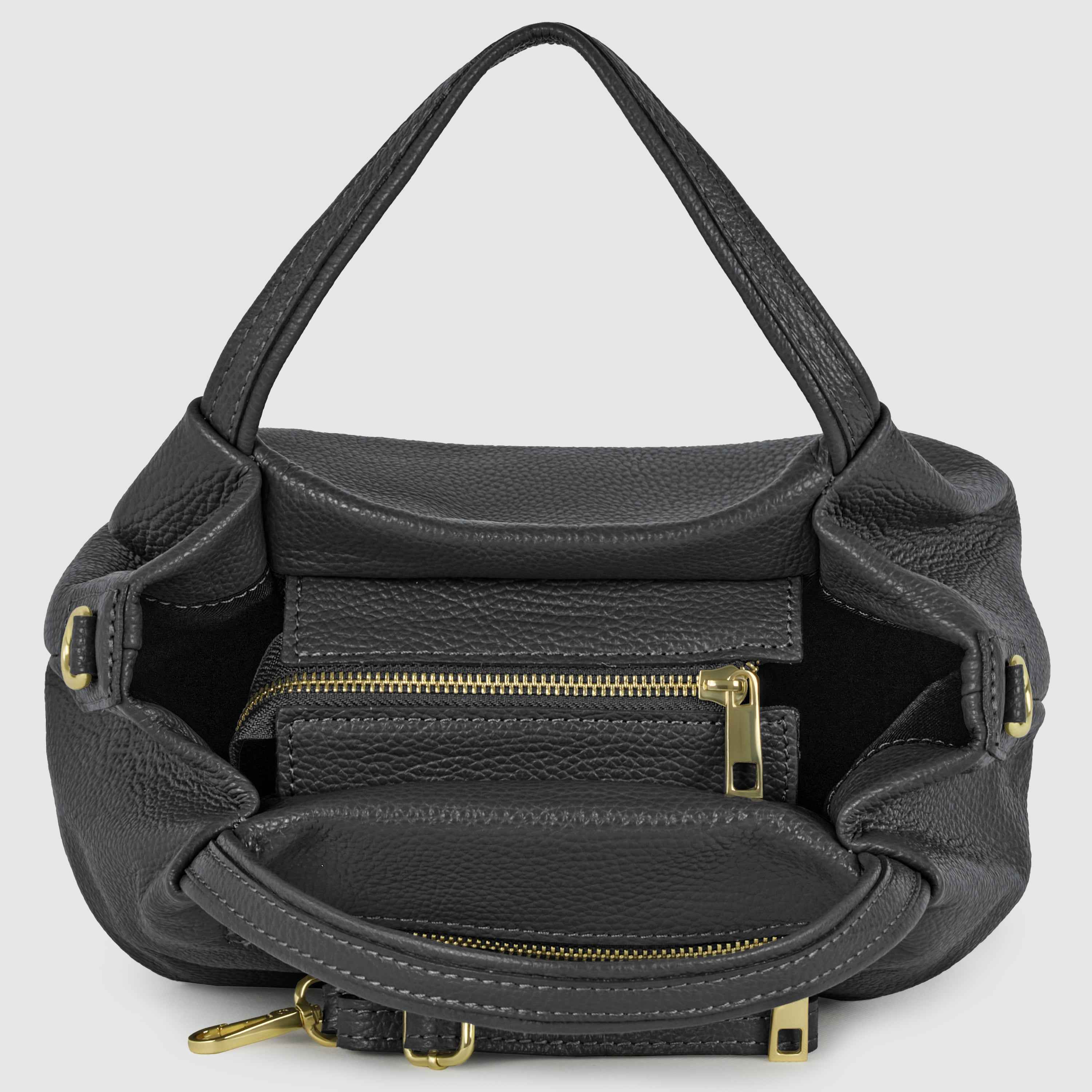 Calf Leather Top-Handle Bag 322055