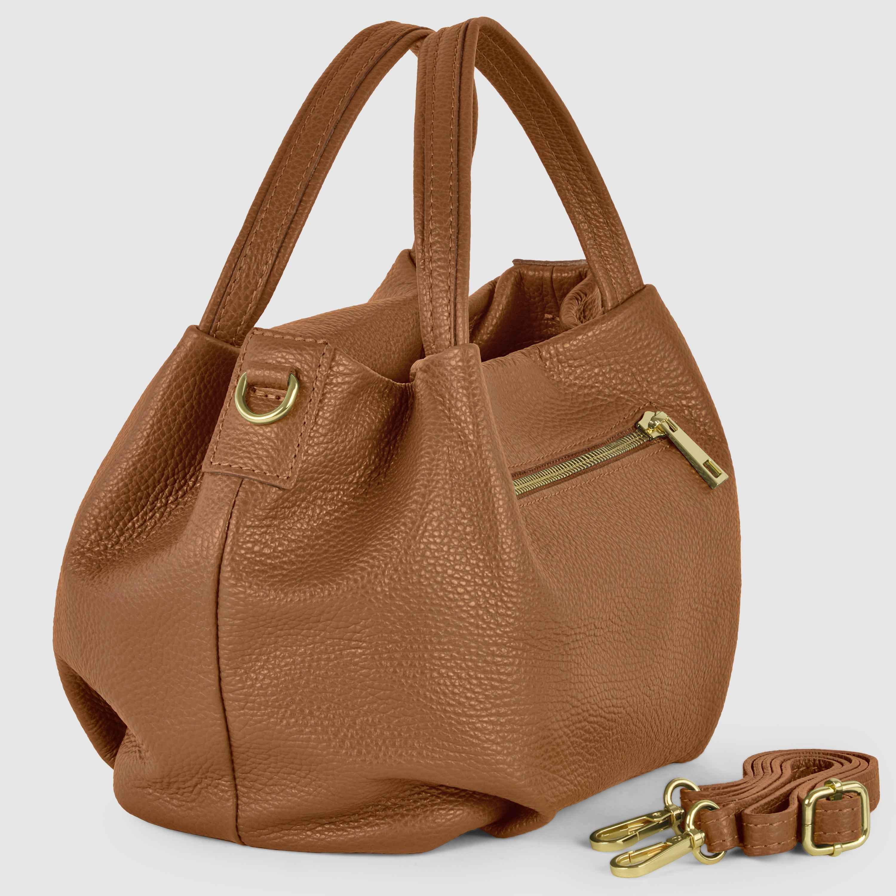 Calf Leather Top-Handle Bag 322055
